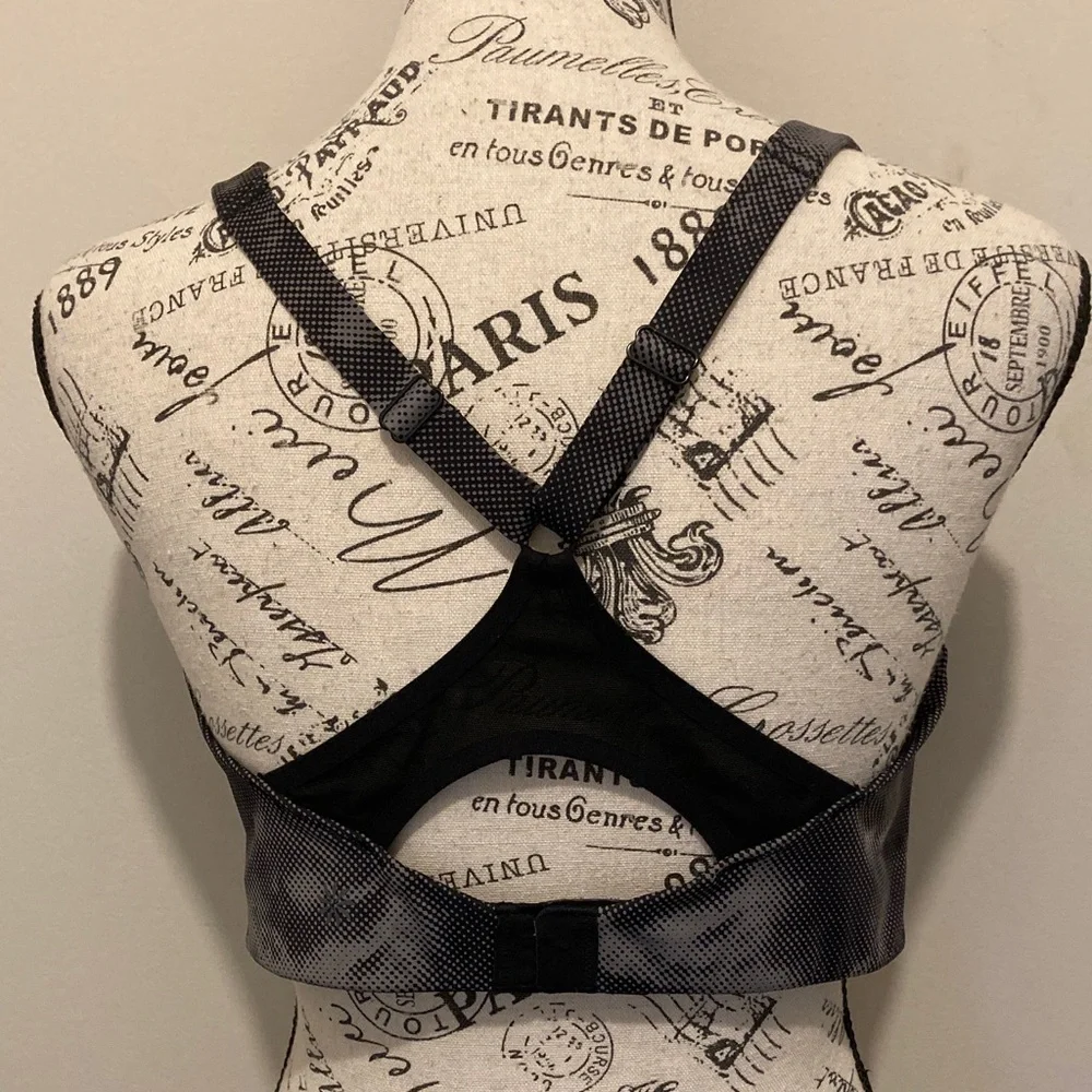 Athleta Black Tie-Dye Sports Bra